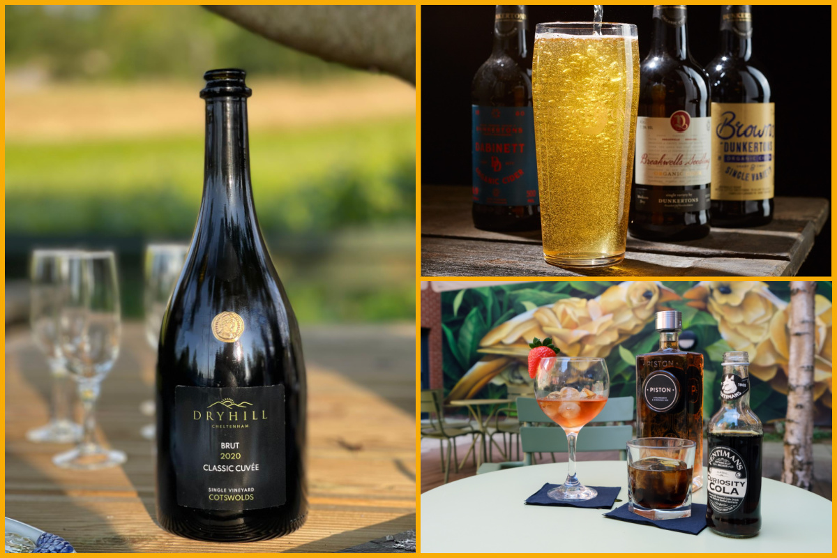Dryhill wine, Dunkertons Cider and Piston Gin